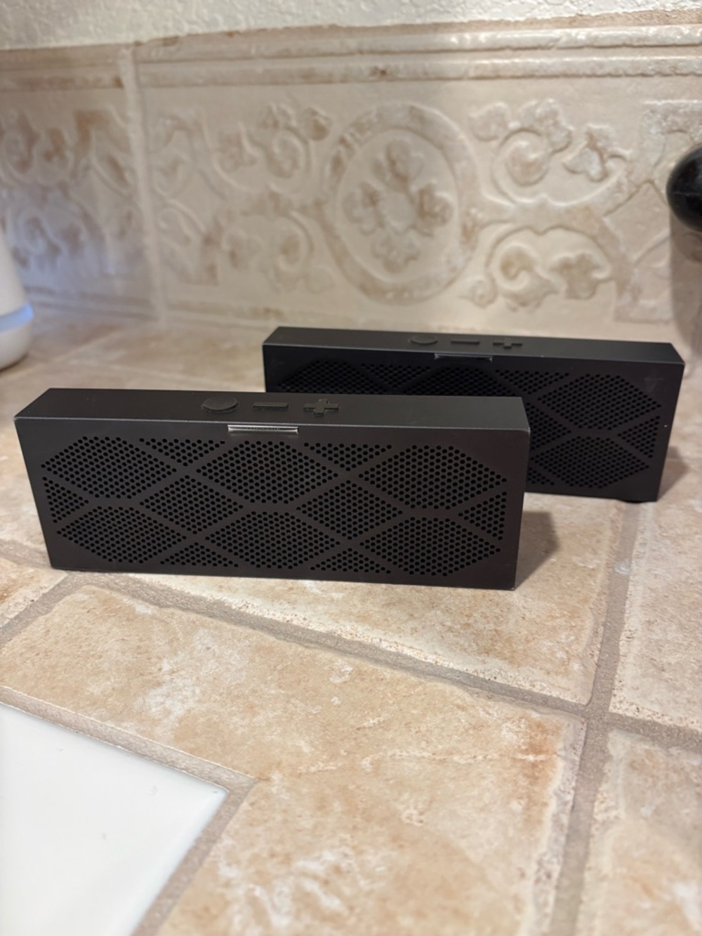 Portable Black Wireless Bluetooth Speaker with Dual-Speaker Pairing - Two mini
